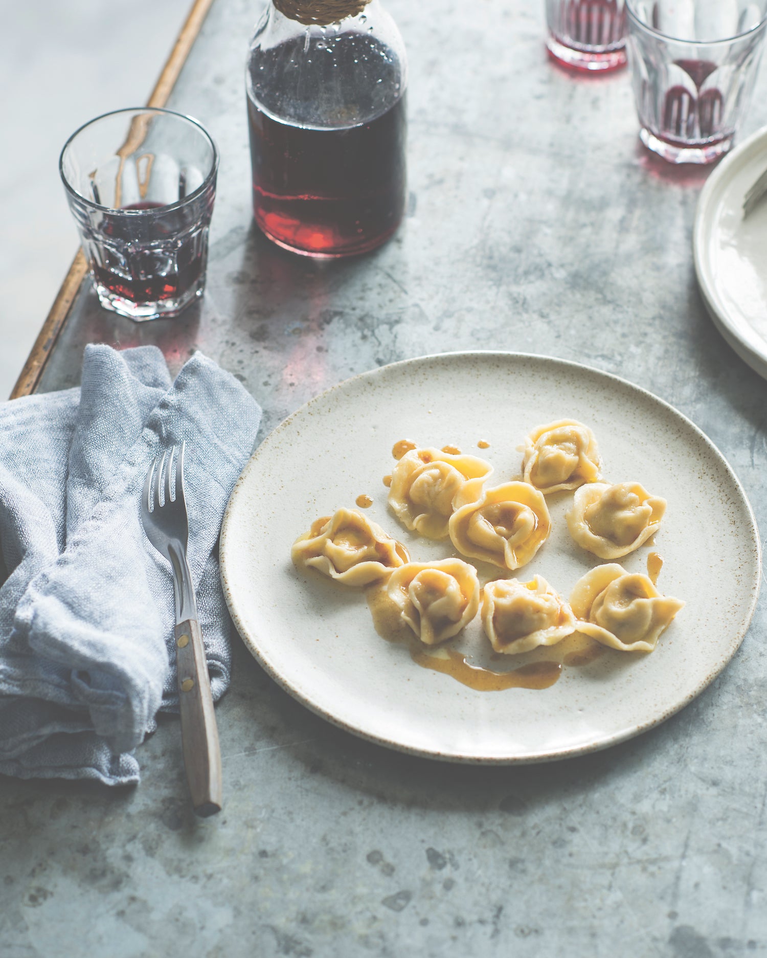 Game Tortellini, Mountain Herbs, Melted Organic Butter, Game Reduction